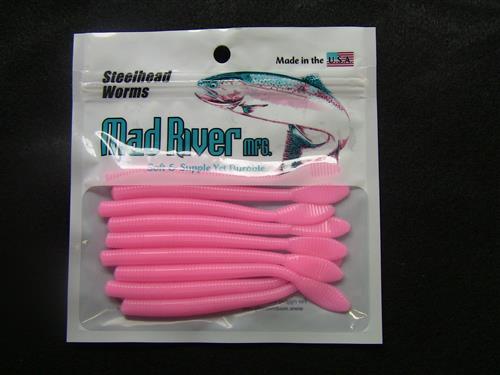 Steelhead Worms: Shrimp Pink